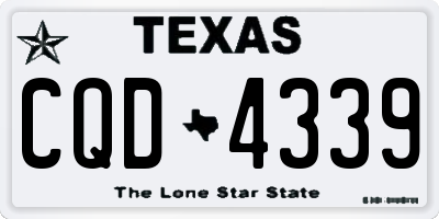 TX license plate CQD4339