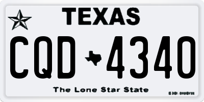 TX license plate CQD4340