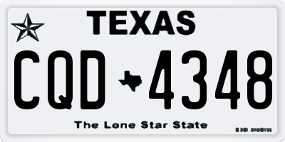 TX license plate CQD4348