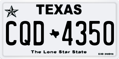 TX license plate CQD4350