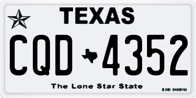 TX license plate CQD4352