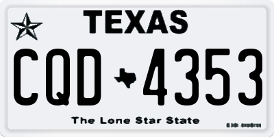 TX license plate CQD4353