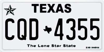 TX license plate CQD4355
