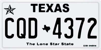 TX license plate CQD4372