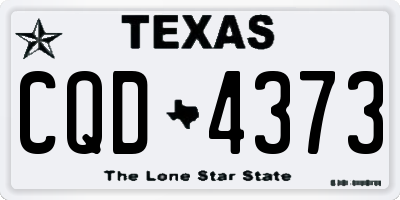 TX license plate CQD4373