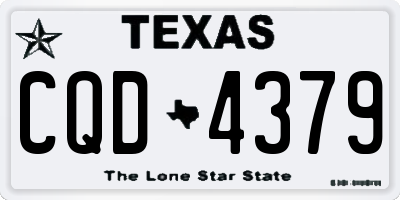 TX license plate CQD4379