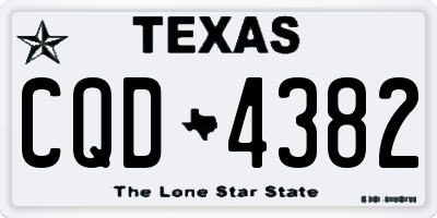 TX license plate CQD4382