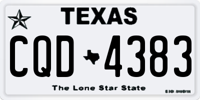 TX license plate CQD4383