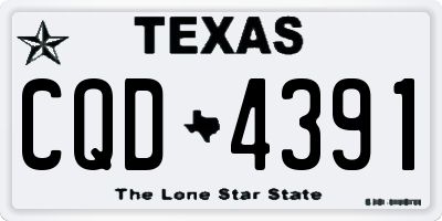TX license plate CQD4391