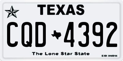 TX license plate CQD4392