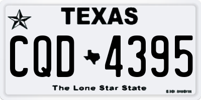 TX license plate CQD4395