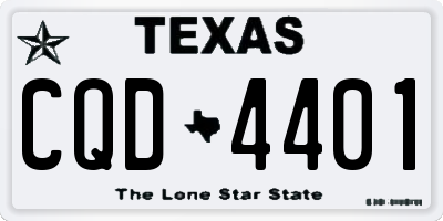 TX license plate CQD4401