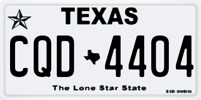 TX license plate CQD4404