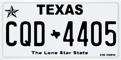 TX license plate CQD4405