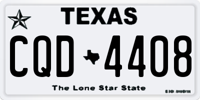 TX license plate CQD4408