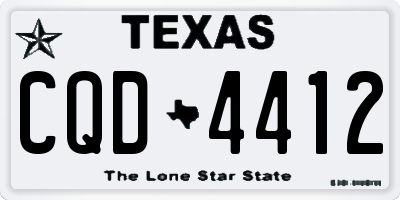 TX license plate CQD4412