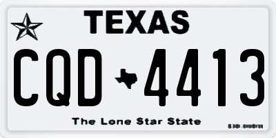 TX license plate CQD4413