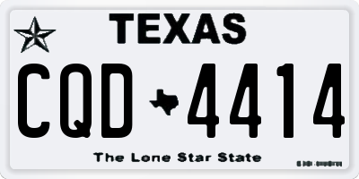 TX license plate CQD4414