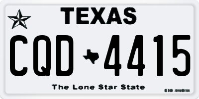 TX license plate CQD4415