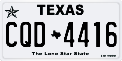 TX license plate CQD4416