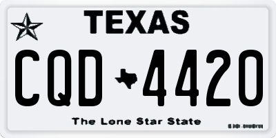 TX license plate CQD4420