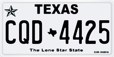 TX license plate CQD4425