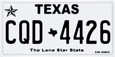 TX license plate CQD4426