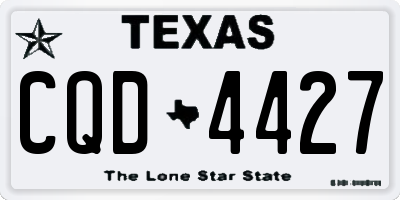 TX license plate CQD4427