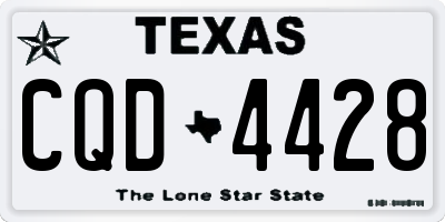 TX license plate CQD4428