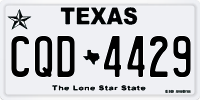 TX license plate CQD4429