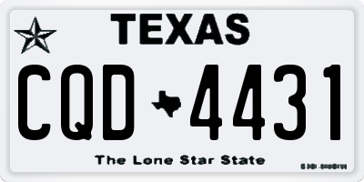 TX license plate CQD4431