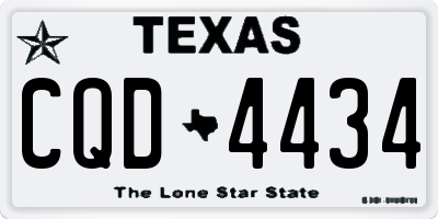 TX license plate CQD4434