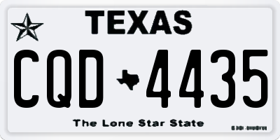 TX license plate CQD4435