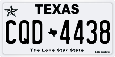 TX license plate CQD4438
