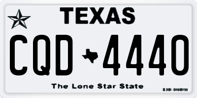 TX license plate CQD4440