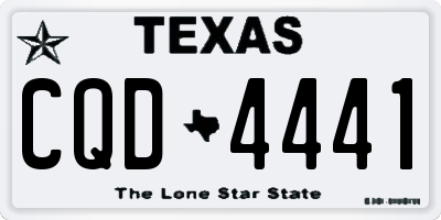 TX license plate CQD4441
