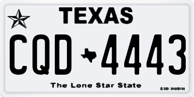 TX license plate CQD4443