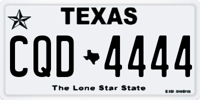 TX license plate CQD4444