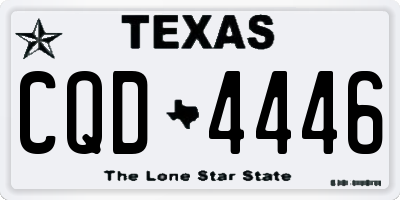 TX license plate CQD4446