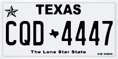 TX license plate CQD4447