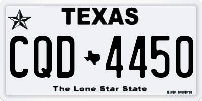 TX license plate CQD4450