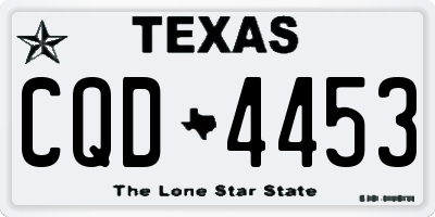 TX license plate CQD4453