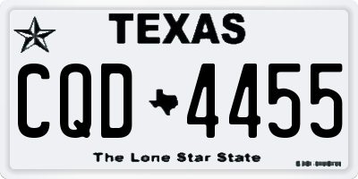TX license plate CQD4455