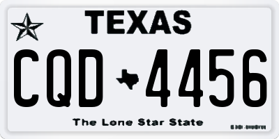 TX license plate CQD4456