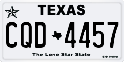 TX license plate CQD4457