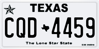 TX license plate CQD4459