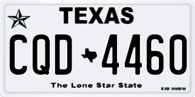 TX license plate CQD4460