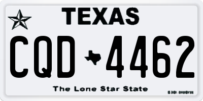 TX license plate CQD4462