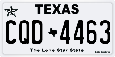 TX license plate CQD4463