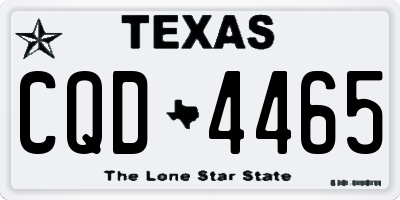 TX license plate CQD4465
